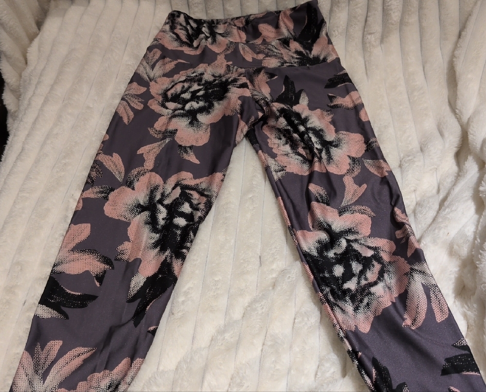 Floral Women's Pants in Pink and Black